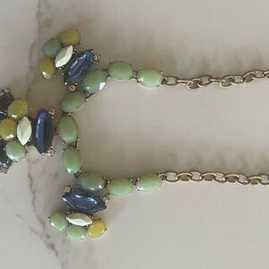 J. Crew Blue and Green Gem Necklace
